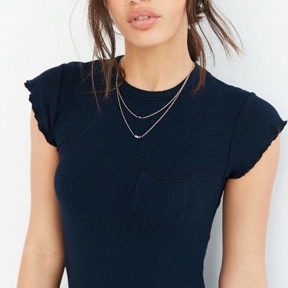 BDG Cap-Sleeve Camper Pocket Ribbed Dress XS casual spring summer vibes brunch - Picture 7 of 9